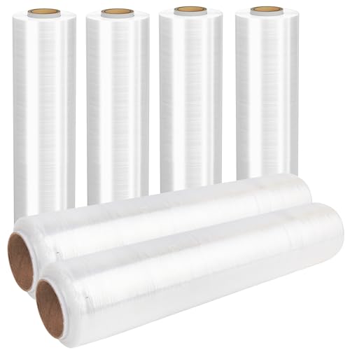 VIDA SOL Film Embalaje de Envoltura Transparente, 6 Rollo de 50 cm x 200 m, 23 Micras de Espesor, Resistente y Versátil, Ideal para Hogar, Almacenes, Comercios y Transportes