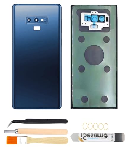Image of Galaxy Note 9 Rear Back Cover Replacement with Pre-Installed Camera Lens+Tools+Pre-Adhesive for Samsung Galaxy Note 9 SM-N960 All Carriers (Blue)