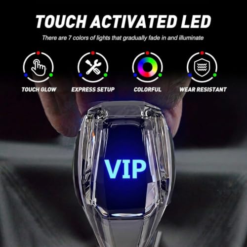 Image of AutoBizarre Cystal LED Gear Knob with 7 Color Touch Activated Multi-Color LED Shift Knob Universal for All Cars (VIP)