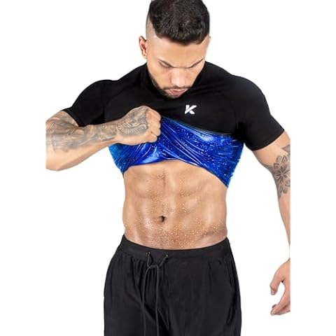 Kewlioo Men's Sauna Suit Shirt Cover