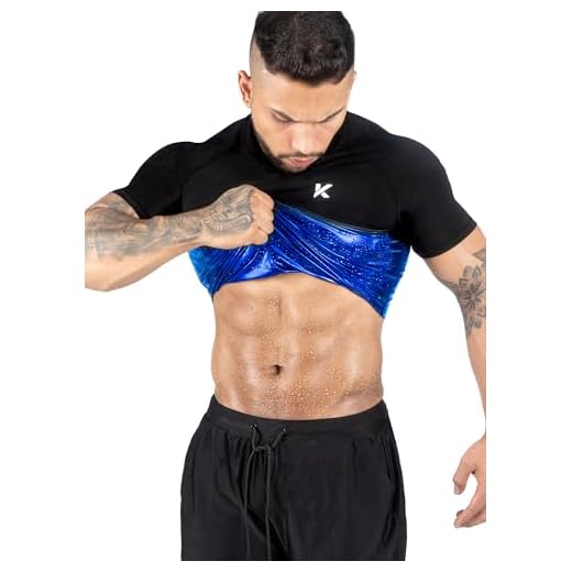 Kewlioo Men's Sauna Suit Shirt - Heat Trapping Sweat Compression Vest, Shapewear Top, Gym Exercise Versatile Heat Shaper Jacket (Black, XL)