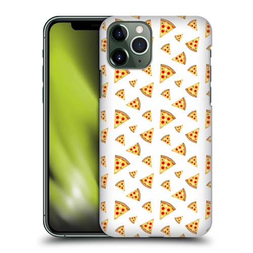 Head Case Designs Offizielle PLdesign Coole Lustige Pizzastücke Weiß Ernährungsmuster Harte Rueckseiten Handyhülle Hülle Huelle kompatibel mit Apple iPhone 11 Pro