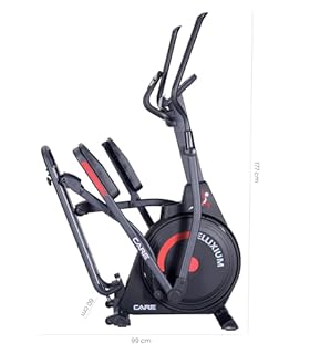 Care Fitness - Vélo Elliptique - ELLIXUM FD - 23 Programmes - Masse d'intertie 16Kg - Système de Pliage Ingénieux - Semelles Antidérapantes - Système de Résistance Magnétique Fluide et Silencieux