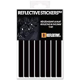 B REFLECTIVE - Kit 8 Aufkleber Retro Reflektierende Bänder Roller, Fahrrad, Motorrad. - Aufkleber Multi Supports - 3M™ Technologie - Hohe Sichtbarkeit - Optimierte Haftung - Schwarz