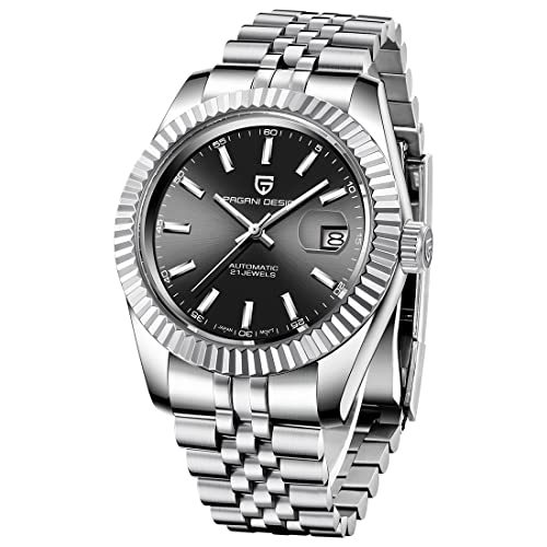 RollsTimi Reloj Pagani Design para Hombre, Movimiento japonés nh35, Acero Inoxidable, Reloj automático de élite para Negocios, Deportivo, 100 Metros Resistente al Agua
