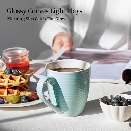 Dowan 17oz Coffee Mugs Turquoise thumbnail 2