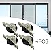 Fenteer 4Pcs Push Pull Window Pulley Door Rollers Spare Parts Hardware Replacement Bathroom Silent Kitchen Wear Resistant Fittings, large black