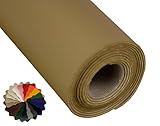 Tan Marine Vinyl Fabric: Tan 1 Yard (3 Feet x 54') Upholstery Faux Leather: Waterproof, UV-Resistant, Boats, Indoor/Outdoor Seats, Automotive, Soft Pleather DIY Crafting (Folded in a Box)