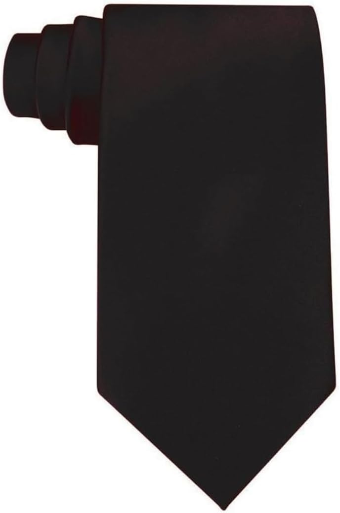 Black Tie For Men, Perfect For Funerals, Weddings, Interviews, Formal Business Attire, Classic Plain Solid Colour Mens Ties, 142cm long x 8.5cm wide