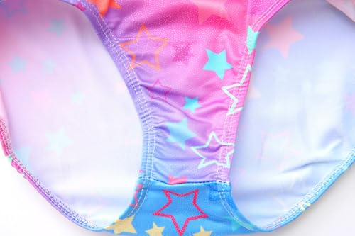 Image of Girls' Sparkle One-Piece Swimsuit 4-12Y Adjustable Crossback Straps Shimmer Bathing Suit for Beach Pool
