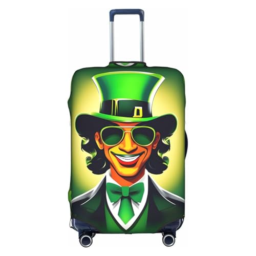 Housse de protection pour valise lavable blanche grand format L imprimé Saint Patrick