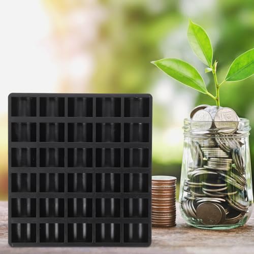 Caja organizadora para monedas de plástico resistente 2 piezas miniatura 7