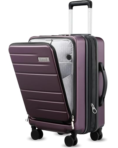 LUGGEX 20" Expandable Polycarbonate Carry-On Suitcase