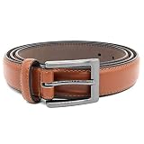 ANTHONY-D555 Square Buckle Edge Stitched Belt 2.7cm wide 34