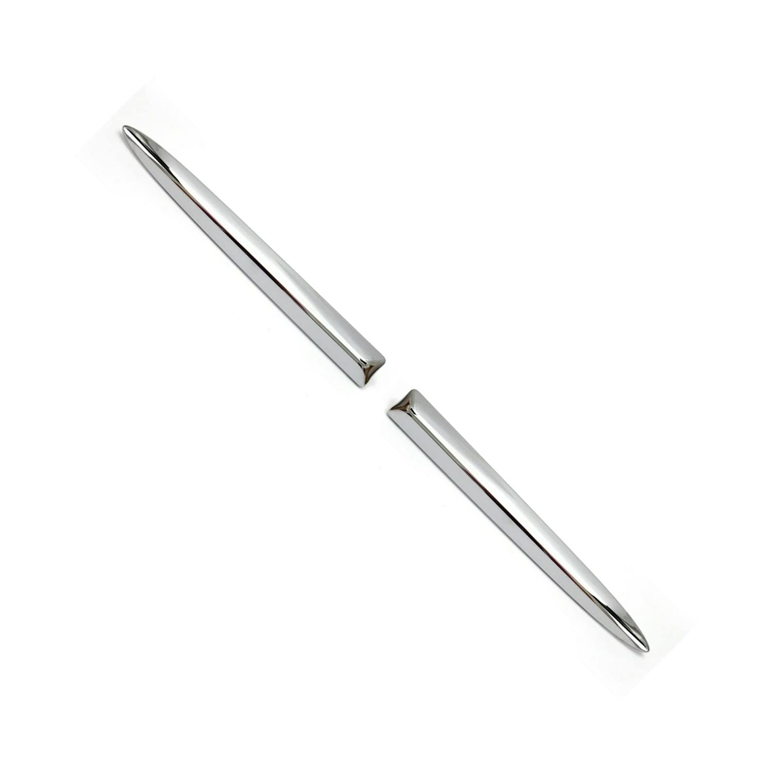 Modanatura Montante Sinistra Fiat 500 312 2007-2015 Ruspela Paraurti Anteriore Stampaggio Superiore Cromato Trim Coppia