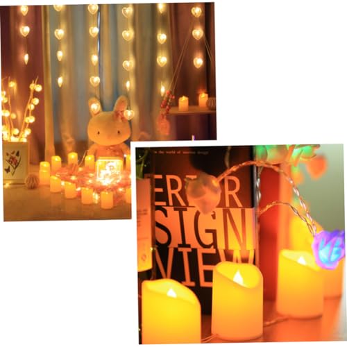 Luces LED de vela sin llama lámparas de simulación brillante USB para bodas 4