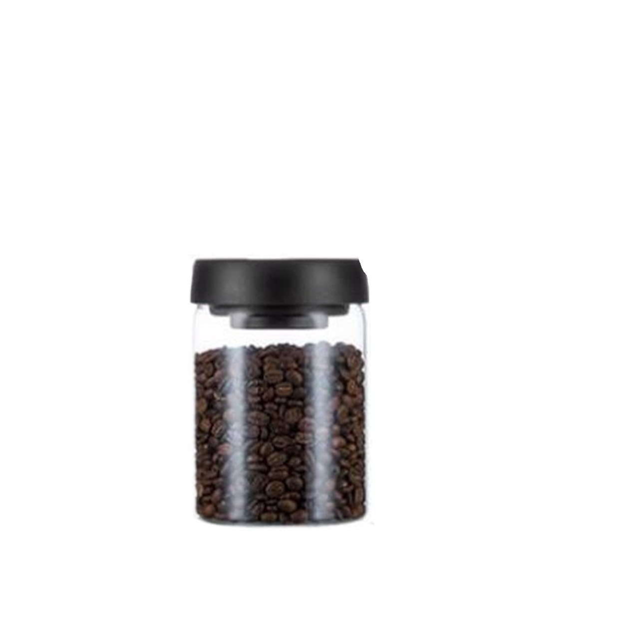 ZNJAMN Coffee Bean Vacuum Sealed Tank Transparent Glass Food Storage Jar Household Moisture-proof Air Extraction Airtight Container for Pickling(900ml)