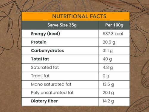 Image of Premium Roasted & Crushed Nuts and Seeds Mix, Almond, Cashew, Pistachio, Chia, Flax, Pumpkin, Sunflower & Watermelon Seed, 500g