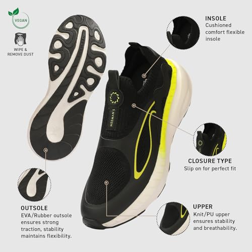 Image of Neeman's Novra Slip On Shoes for Men | Casual Sneakers for Men | Breathable Men's Canvas Shoes Without Laces | Dual Foam Insole & Cushioned Midsole | Stylish Men Shoes