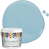 Microblend Interior Paint and Primer - Aqua/Smooth Blue, Flat Sheen, 2 Gallon, Premium Quality, High...