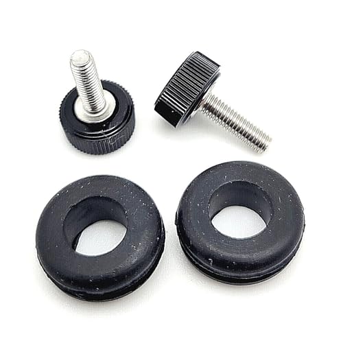 Boss Guitar Pedal Thumb Screw and Rubber Grommet Replacement Set Stainless Steel (Pack Size: 4 Pack)