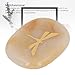 Thumb Worry Stone, Gold Dragonfly Carving Healing Crystal Quartz Palm Stone Meditation Gift for Reiki Meditation Balancing (Type 1)