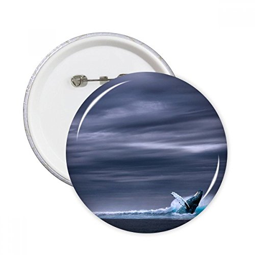 Poisson sous nature photo bouton épinglette colorée pour personnaliser un sac à dos de voyage