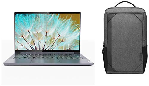 Image of Lenovo Yoga Slim 7i 10th Gen Intel Core i5 14 inch FHD IPS Thin & Light Laptop (8GB /512GB SSD /Win10 /Office 2019 /NVIDIA MX350 2GB GDDR5 Graphics /1.55Kg) 82A1009LIN Laptop Urban Backpack B530