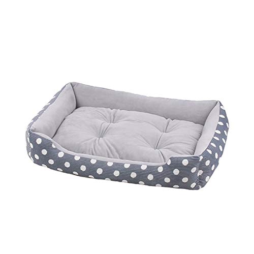 Weichuan Cama para Perros Pequeños, Suave Cama de Gatos con Cojín Extraíble y Reversible, Sofá de Felpa Muy Suave para Perros, Cómoda Cesta para Cachorro Gato #2 L 60x42cm