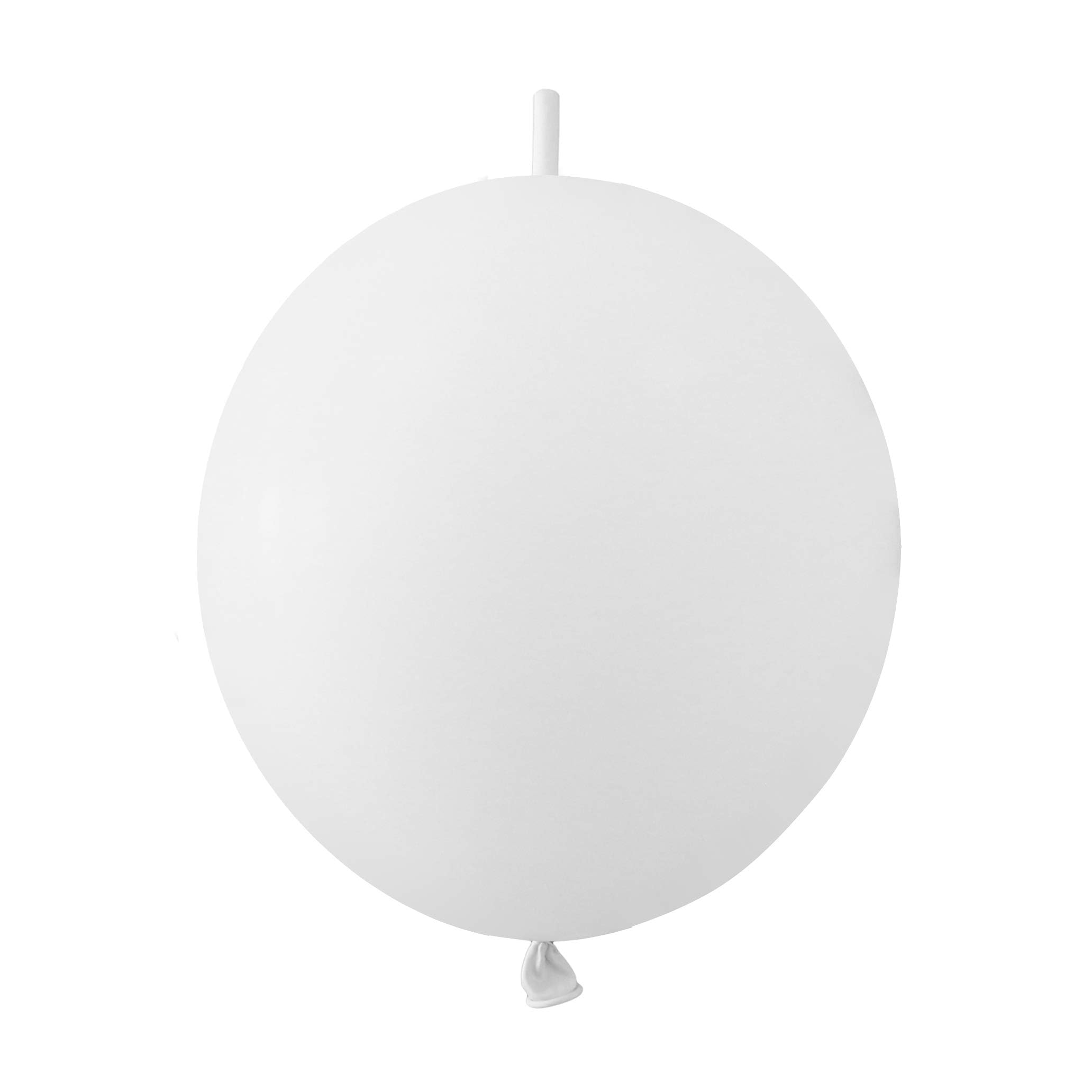 IN-JOOYAA 6 Inch White Latex Link Balloon 50 Pcs Quick Link Balloons for Party Decoration