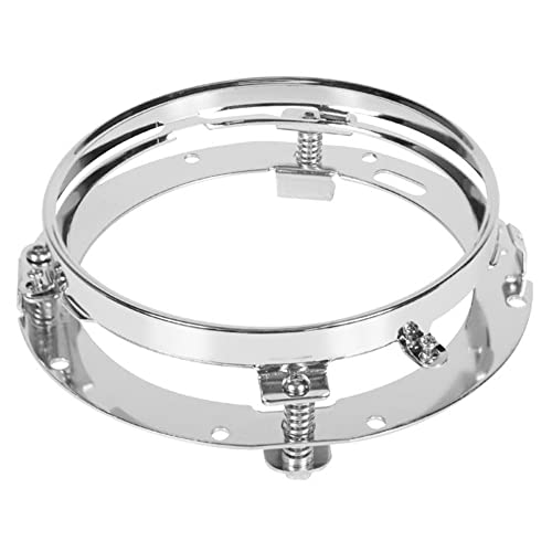 SUNPIE 7 inch Chrome Round Headlight Ring Mounting Bracket Compatible with H_arley Motorcycles Headlight Mount