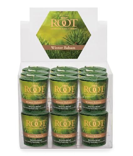 Root Legacy 20-Hour Beeswax Votive Candles, 18-Pack, Apple Orchard, Piece, Fresh Balsam, 1 EA