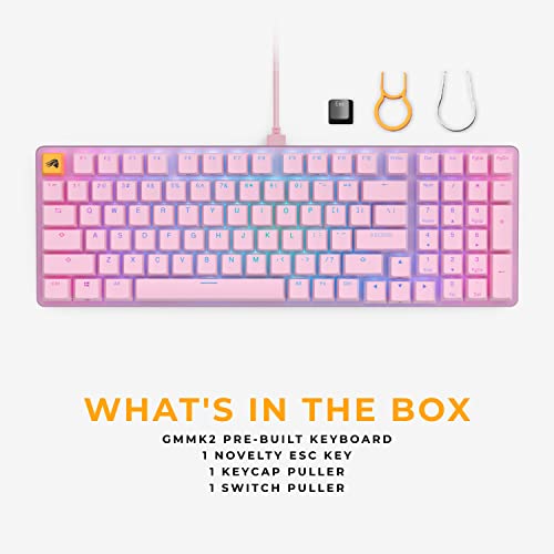 Gaming GMMK 2 Full Size (96%) - Tastiera da gaming meccanica, struttura in alluminio, personalizzabile, tasti a doppia iniezione, Fox Switches, RGB - Layout QWERTY americano - Rosa - Tastiera gaming - Immagine 6