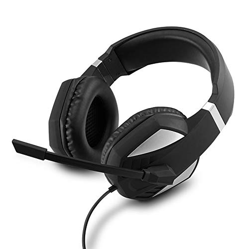 KuanDar Ele Auriculares Gaming?De Mac Estéreo con Micrófono Juego Gaming Headset Compatible con PC/Xbox One/Nintendo Switch/Móvil, Black