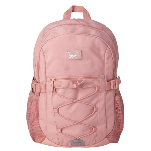 Reebok(リーボック) トラベルバックパック - 防水エブリデイバッグ ノートパソコン用スリーブ付き 軽量 キャンパス ノートパソコンバックパック 男女兼用, ブリストルスモーキーローズ。, One Size, スクールバックパック