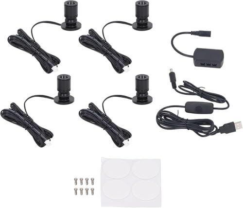 Focos LED ajustables con pantalla USB y luz cálida para entradas de joyería 6