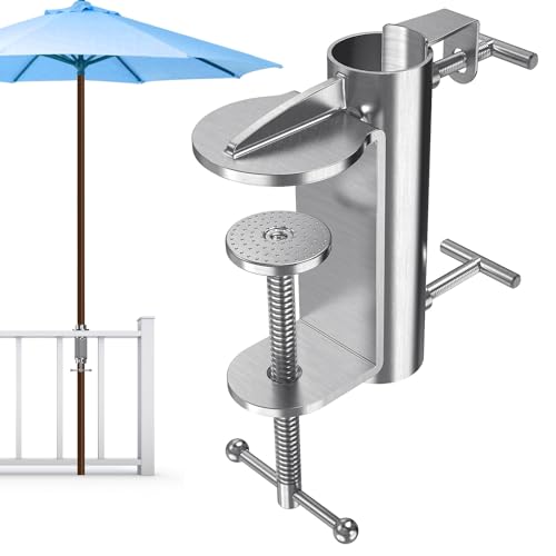 Soporte de sombrilla de cubierta resistente para barandilla de patio 2