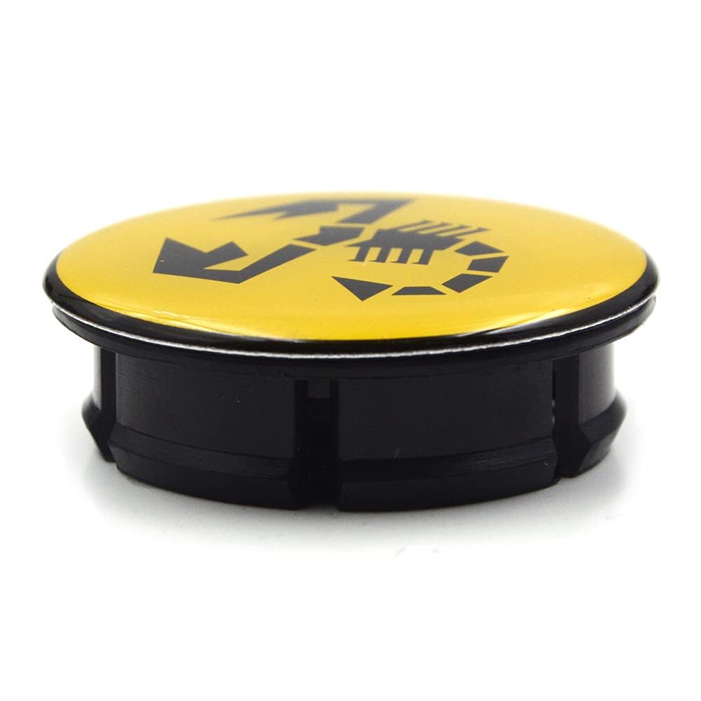 Abarth naafdoppen - Geel 50MM - Web H&S Corse