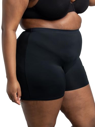 Fruit of The Loom Women's Plus Size Fit for Me 4 Pack Microfiber Slip Short Panties, Assorted, 12
