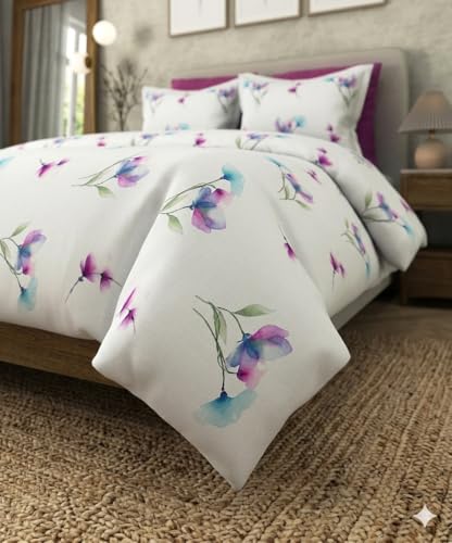 Image of Bombay Dyeing 180TC Vintage 100% Cotton One King Size 274x274Cm Bedsheet with 2 Pillow Cover Size 46x69 Cm (7961PRL)