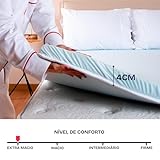 Pillow Top Solteiro Viscoelástico Espuma da NASA 88x188x4cm BF Colchões glide