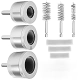 1/2" 3/4" 1" Metal Copper Pipe Cleaner Set, with 3 Brush Blades & 3 Pipe Cleaning Brush, Stainless Steel, Detachable Design, for Cleaning Rust, Stains, Paint on Copper Pipes and Various Metal Pipes