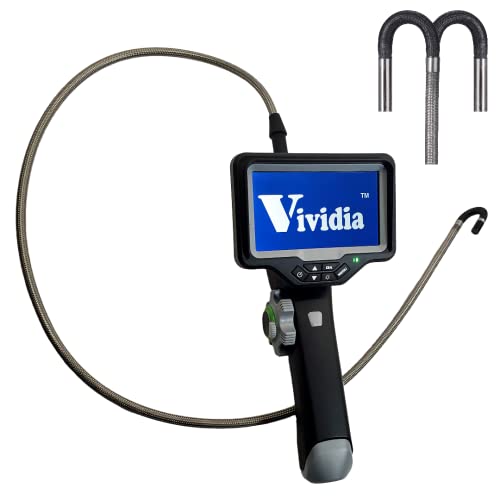 Vividia Ct-7510Ht Lcd/Wifi Flexible High Temperature Two-Way Articulating Inspection Camera Borescope Videoscope With 7.5Mm (0.295") Diameter 1.0M Long Waterproof Probe And Air Cooling Channel #TOP27