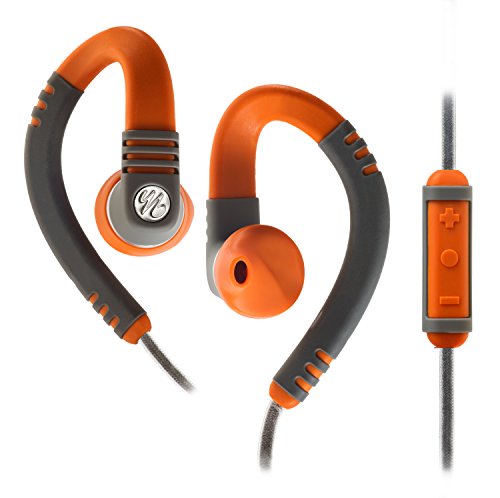 Yurbuds Explore Pro Gray/Orange Behind the Ear Headphones with 3-Button Mic