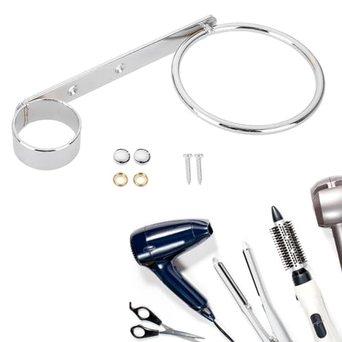 Suporte para secador de cabelo, suporte de secador de cabelo montado na parede, suporte de ferro par