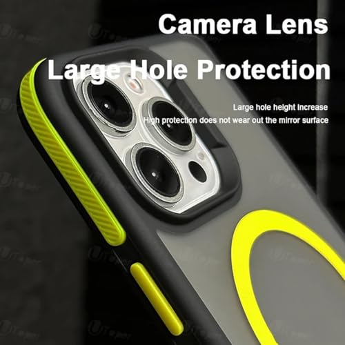 Coque rigide élégante iPhone 13 Pro magnétique kaki chic - 3