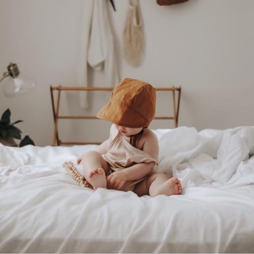 Baby Kids Sun Hat UPF 50+ UV Brimmed Linen Bonnet Cotton-Lined for Boys Girls Child Sunscreen hat Baby Kids Cap2