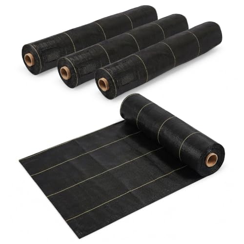 Dewitt SBLT4300 Sunbelt Woven Weed Barrier Landscape Fabric Ground Cover, 4-Foot Width x 300 Feet (4 Pack)