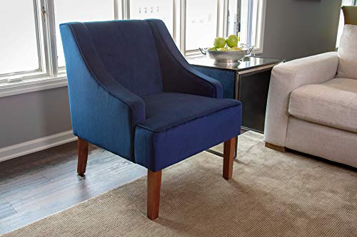 Homepop Swoop Arm Living-Room-Chairs, Velvet Navy #TOP6