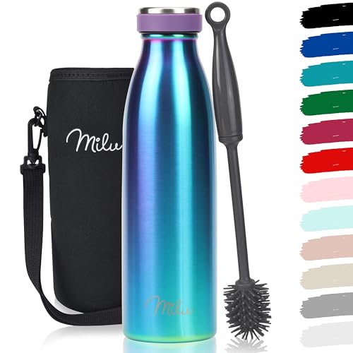 Milu Edelstahl Trinkflasche 350ml, 500ml, 750ml...